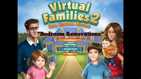 Virtual Families 2 Bedroom Renovations Walkthrough Playthrough Youtube