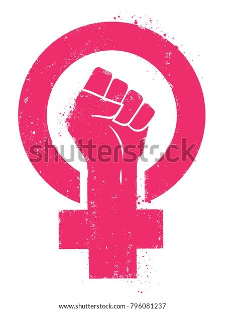 Women Resist Symbol Woman Fist Vector Stock Vector Royalty Free