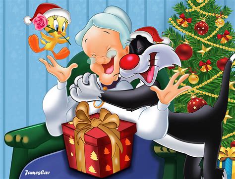 Sylvestre Tweety Granny Christmas By Jamescav On Deviantart