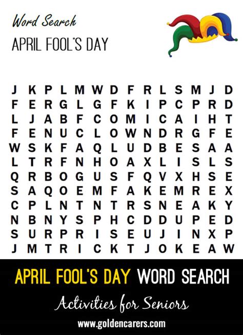 April Fool S Day Word Search