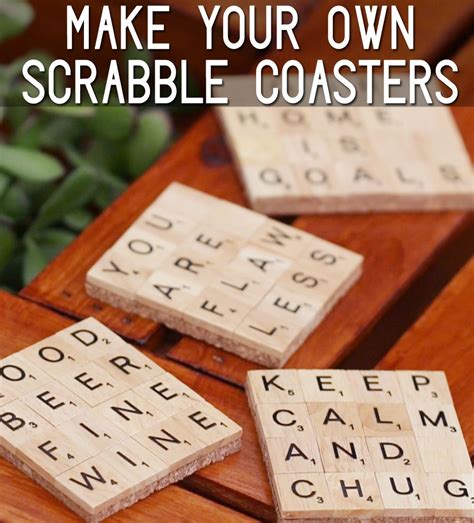 How To Make Coasters Out Of Scrabble Pieces Scrabble Letter Crafts