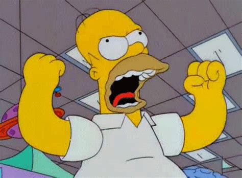 Homer Shaking Fist S Find And Share On Giphy