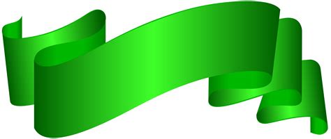 Banner Clip Art Green Ribbon Png Download 80003387 Free