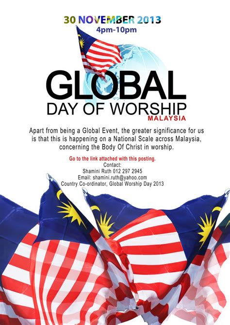 Happy 61st independence day malaysia & selamat hari merdeka the celebration this year is more meaningful for malaysians as it marks a new beginning for our beloved country. Global Day of Worship is Here! - Malaysia's Christian News ...
