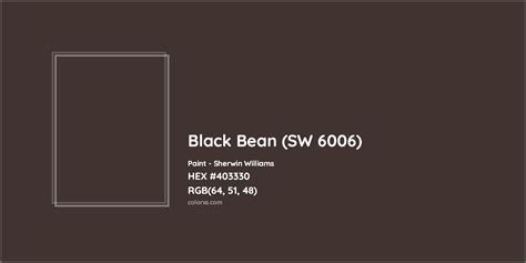 Sherwin Williams Black Bean Sw 6006 Paint Color Codes Similar Paints
