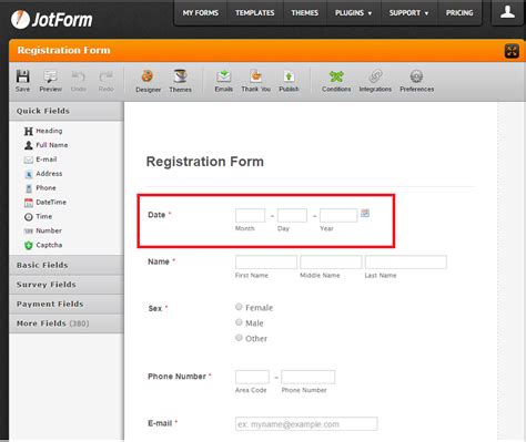 Go to the overview of the h&r block online product. Can I pre-fill the Date field in my form with today's date ...