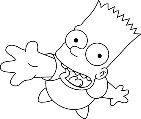 Dibujo De Bart Simpson Para Colorear Para Imprimir Y Colorear