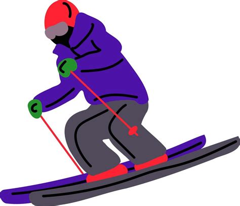 Alpine Skiing Vector Illustration 14394253 Vector Art At Vecteezy