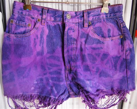 Denim Shorts Purple Denim Shorts