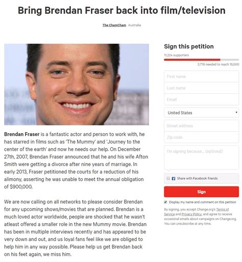 Petition Brendan Fraser Know Your Meme