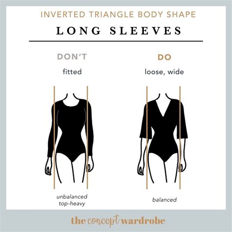 inverted triangle body shape long sleeves do s and don ts the concept wardrobe inverted