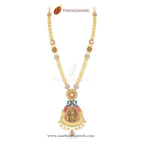 New Gold Long Necklace From Thangamayil Jewellery South India Jewels