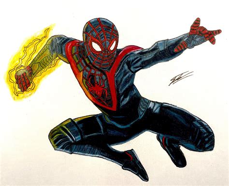 My Drawing Of Miles Morales From The Ps5 Cover Art Shanert03 On Insta