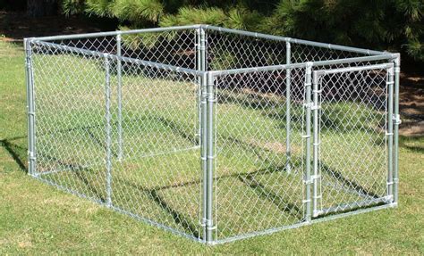 Large Outdoor Galvanized Steel Backyard Dog Kennelpet Dog With Chain