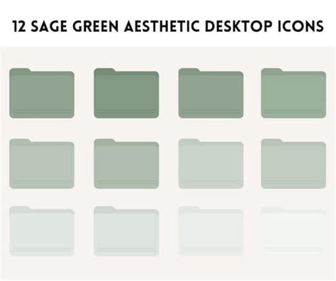 Desktop Folder Icons Sage Green Aesthetic Palette Compatible Etsy Uk