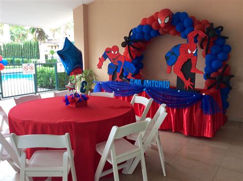 Decoración Spiderman Arco Y Mesa Decoración Eventos Norma Fiesta De