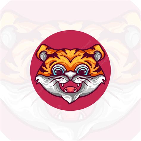 ilustração de cabeça de tigre vetor premium
