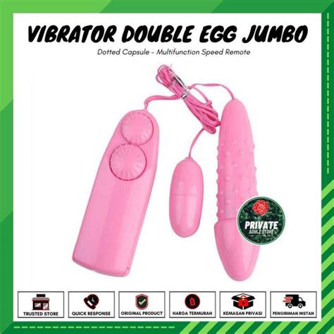 Jual Vibrator Double Egg Jumbo Dotted Alat Bantu Seksual Kapsul Getar