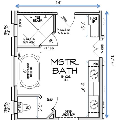 8 X 10 Master Bathroom Layout