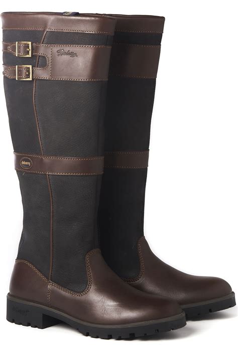 Dubarry Womens Longford Leather Boot Black And Brown The Drillshed