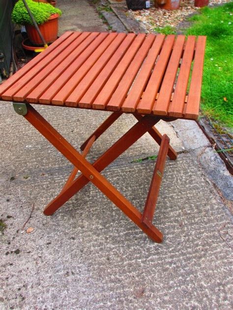 Small Folding Woodenacacia Garden Table Good Quality In Headington