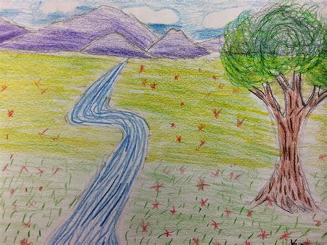 Draw the sun with white ink or gouache paint or acrylic paint. Mrs. Wille's Art Room: Step-by-step Landscape Drawings