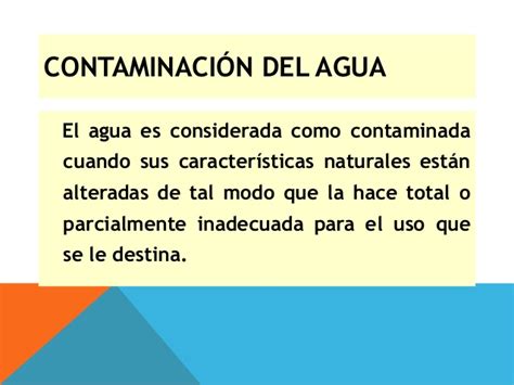 Contaminaci N Del Agua En Cuadros Sin Pticos Cuadro Comparativo