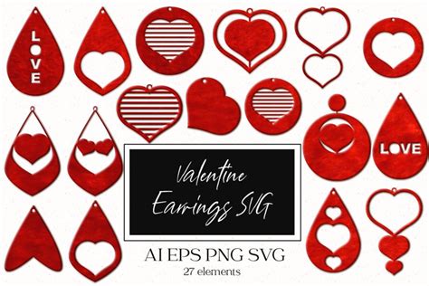 Valentine Earrings Svg