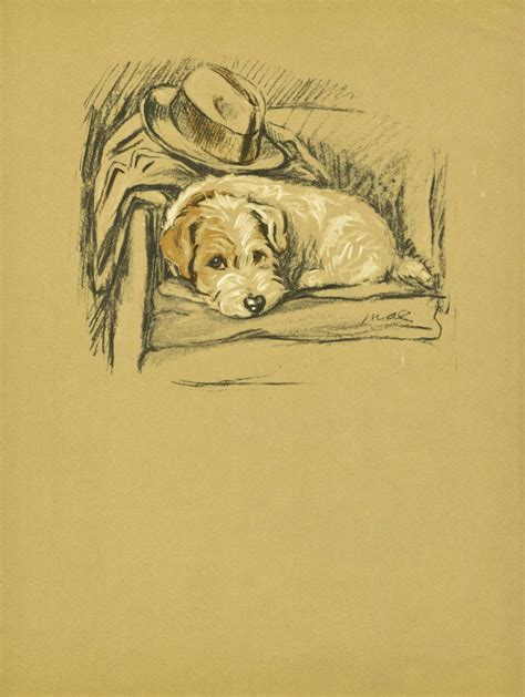 Vintage Dog Print Terrier Print Puppy Antique Wall Decor Art