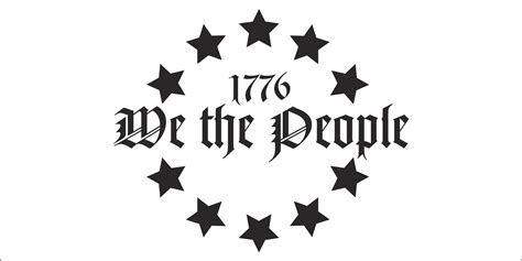 We The People 1776 White Bumper Sticker