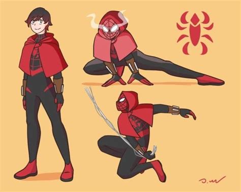 Ruby Rose Is The Scarlet Spider Bibivanna Rwby Spiderman Art