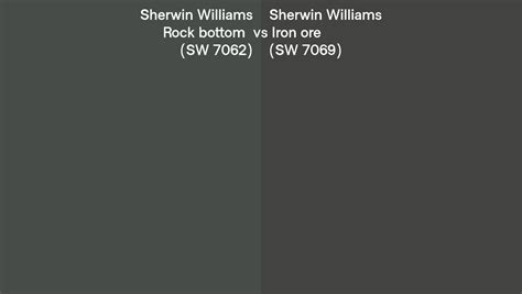 Sherwin Williams Rock Bottom Vs Iron Ore Side By Side Comparison