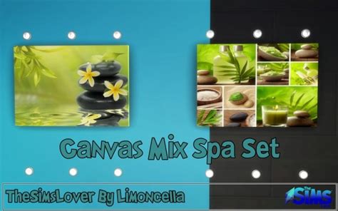 Canvas Mix Spa Set By Limoncella At The Sims Lover Sims 4 Updates