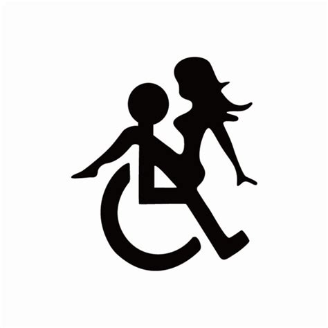 Reflective Funny Wheelchair Sex Vinyl Car Sticker Creative Silhouette