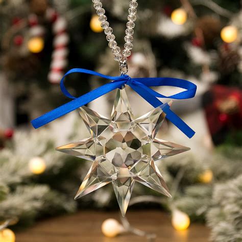 2022 Annual Snowflake Crystal Christmas Ornaments Winter