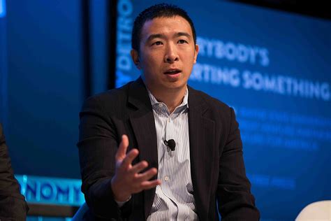 Yang has gained a significant online following for his support of providing citizens with a. File:Andrew Yang talking about urban entrepreneurship at ...