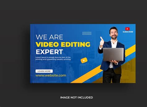 Premium Vector Corporate Youtube Thumbnail And Web Banner Template