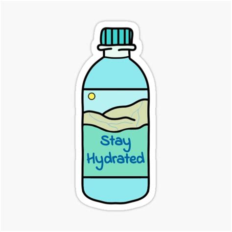 Stay Hydrated Cartoon Design Sticker For Sale By Lockedinjoy Redbubble