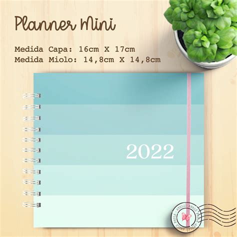 Mini Planner 2022 Elo7 Produtos Especiais
