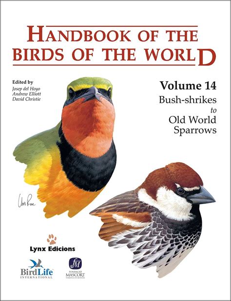Handbook Of The Birds Of The World Volume 14 Lynx Edicions