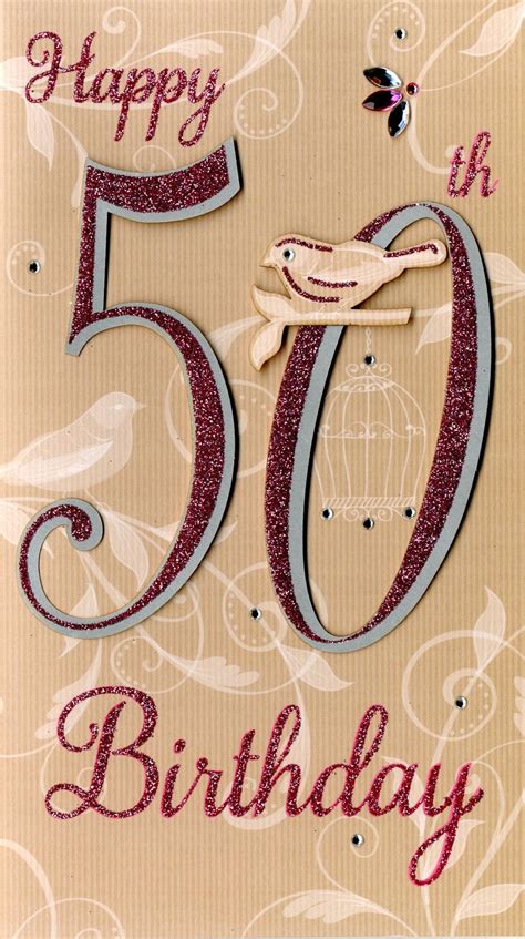 Happy 50th Birthday Greeting Card Cards