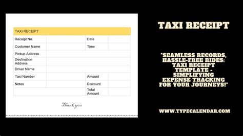 Free Printable Taxi Receipt Templates Blank Generator Word Pdf