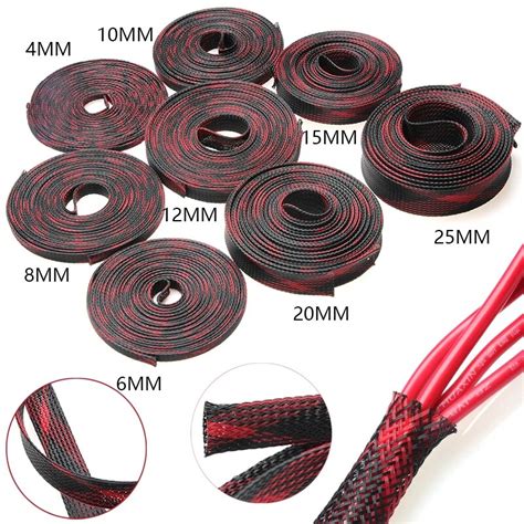 15m102050100m Insulated Braided Cable Sleeves Pet Expandable Wire
