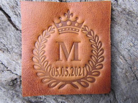 Leather Stamp To Order Custom Stamp With Personal Logo Brass Etsy
