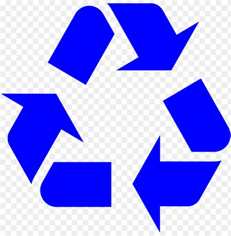 Recycling Symbol Blue PNG Transparent With Clear Background ID