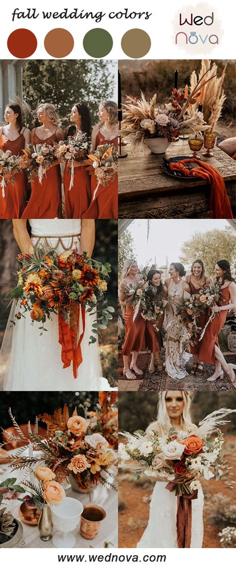 Fall Wedding Color Schemes Perfect For Autumn Wednova Blog