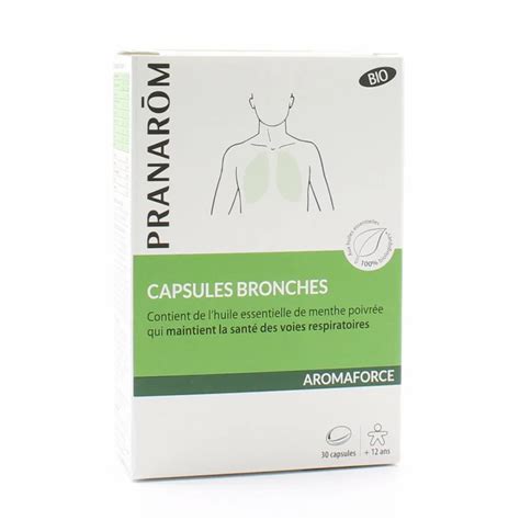 Pranarôm Aromaforce Bio Capsules Bronches X30univers Pharmacie