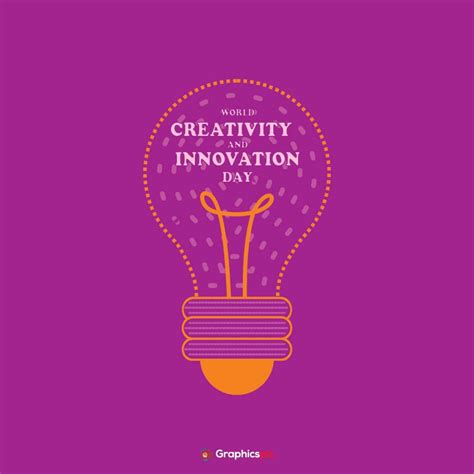 World Creativity And Innovation Day With Light Bulb Free Vector