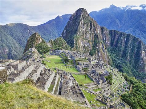 South America Peru Andes Mountains Landscape With Machu