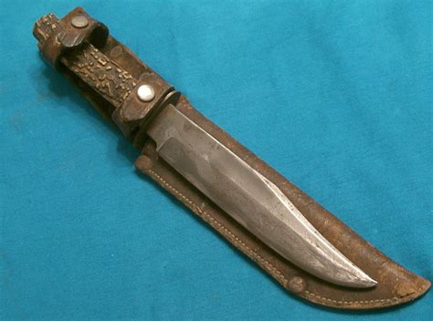 Big Antique German Stag Hunting Skinner Bowie Knife Old Antique